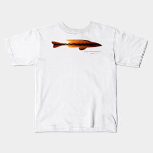 Black Striped Red Fin Kids T-Shirt